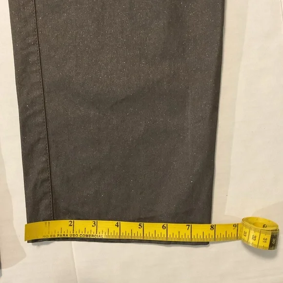 Lafayette 148 New York Shimmer Jeans Brown Straight Leg - Picture 4 of 12